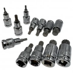 Nástrčné kľúče spline M4-M20 12 dielna 1/2" sada FT01222