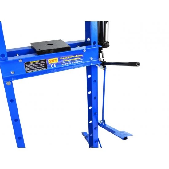 Hydraulický dielenský lis 20 tonový s ukazovateľom tlaku a pedálom G02086-3CZ
