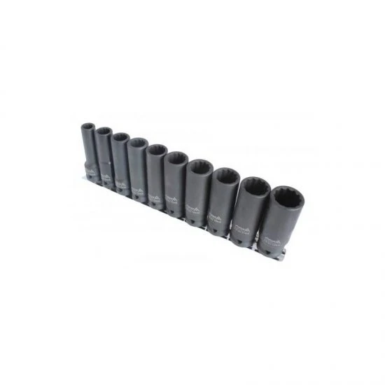 Kované nástrčné kľúče 10-22 mm 12 hranné predĺžené 1/2 545SET10