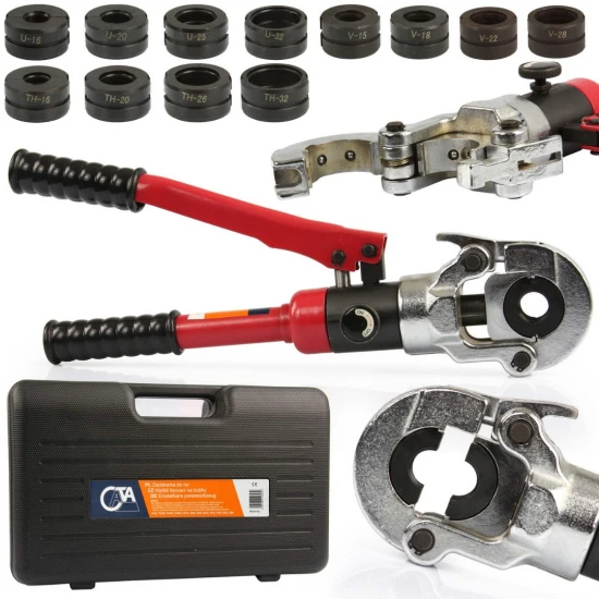 Hydraulické lisovacie kliešte na hliníkoplast PEX čeľuste U V TH M55915C