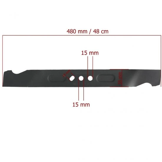 Nôž na kosačku 48cm otvor 15mm M88150