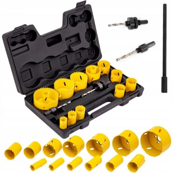 Korunkové vrtáky na kov BI-METAL 19-76mm 17 dielna sada FT016005