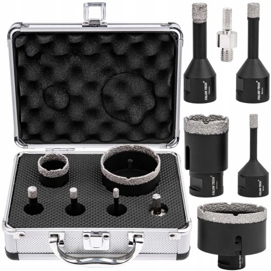 Diamantové vrtáky M14 do dlažby sada 6-8-10-35-68 mm FT05DH