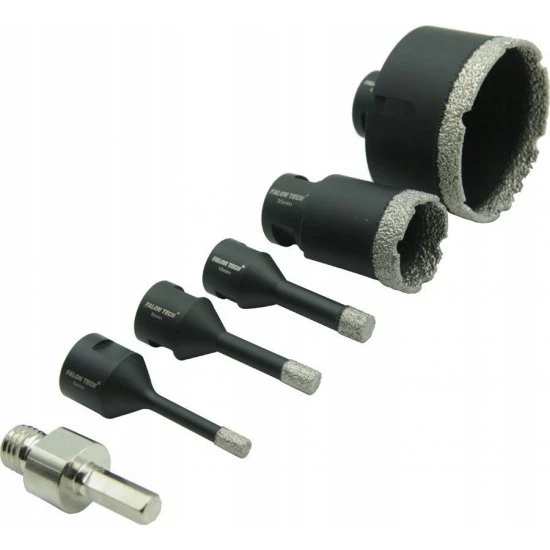 Diamantové vrtáky M14 do dlažby 6-68 mm 11 dielna sada FT11DH