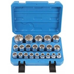 Nástrčné kľúče spline 21ks 8-36 mm 1/2" FT2112