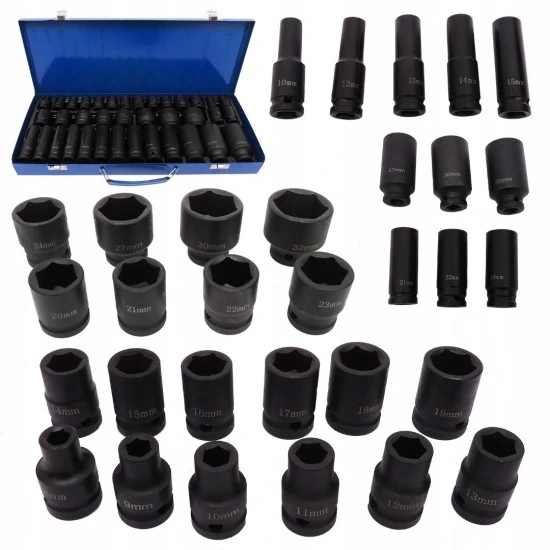 Kované nástrčné kľúče 8-32 mm 1/2" 35 dielne FT3512M