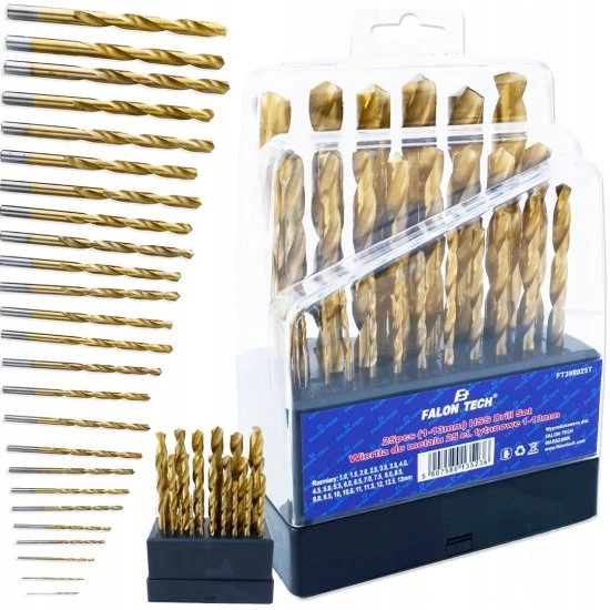 Sada vrtákov na kov 1-13 mm 25 dielna HSS titán FT390025T