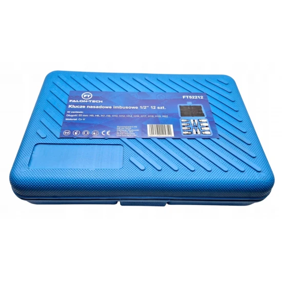 Zástrčné 1/2" hlavice imbus hex H5 - H22 sada 12ks FT52212
