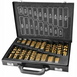 Sada vrtákov HSS do kovu 170ks 1-10mm titán FT390170T