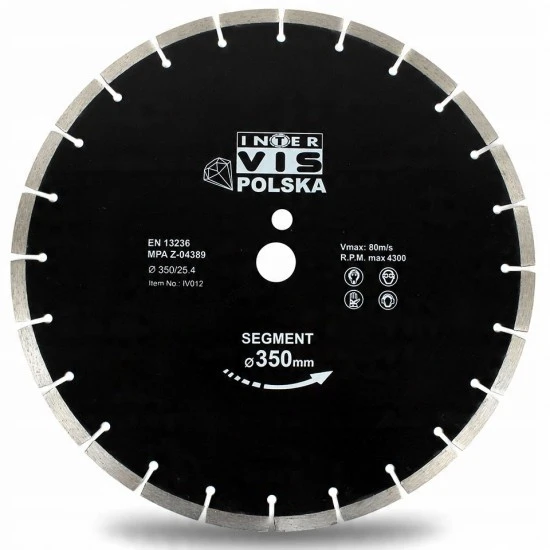 Diamantový rezný kotúč segmentový 350mm otvor 25.4 mm IVBDSEG350254B