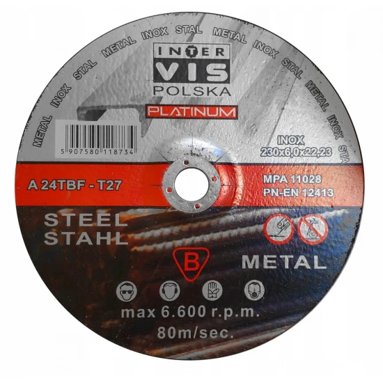 Brúsny kotúč na kov 230 x 6.0 x 22.2 mm IVGD230060