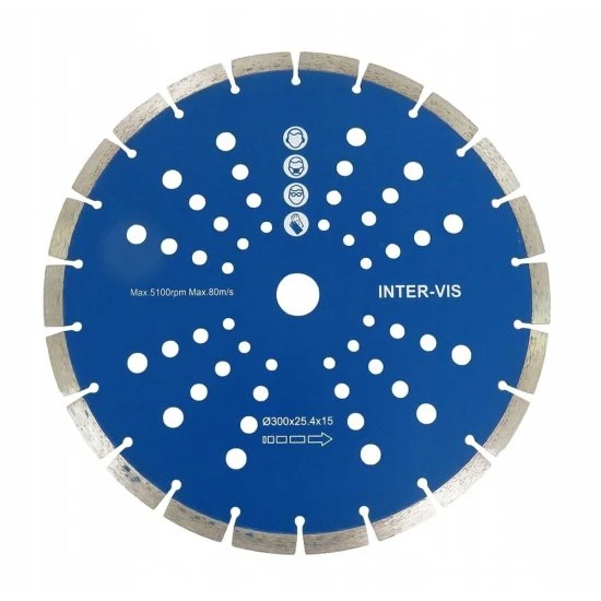 Diamantový rezný kotúč segmentový 300mm IVSH0300