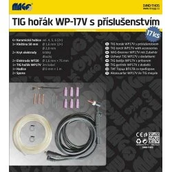 Zvárací horák TIG WP-17V 3m 10-25 SVND-TH05