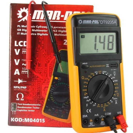 Digitálny multimeter DT9205A 1000V 10A M04015