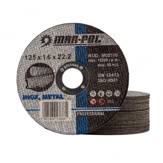 Rezný kotúč na kov 125 x 1.6 x 22.2 mm M08116