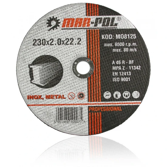 Rezný kotúč na kov 230 x 2.0 x 22.2 mm M08125