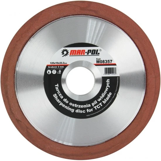 Diamantový brúsny kotúč 125x22.2x10 mm do ostričky pílových kotúčov M08357
