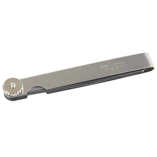 Mierky na meranie vôle ventilov škáromery 17ks 0.02-1mm M15248