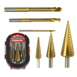 Sada vrtákov 3 stupňovité 3 frézovacie vrtáky M22295