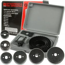 Vykružovacie vrtáky korunkové do dreva 51-102mm 8 dielna sada M22570