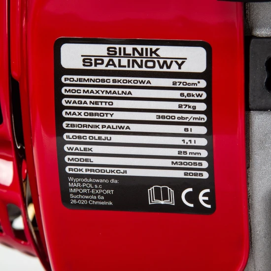 Benzínový motor 9 HP 3600 ot./min. hriadeľ 25 mm M30055