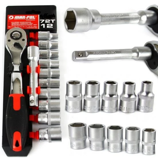 Nástrčné gola kľúče 10-22mm s račňou 1/2 12 dielna sada M58204
