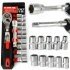 Nástrčné gola kľúče 10-22mm s račňou 1/2" 12 dielna sada M58204