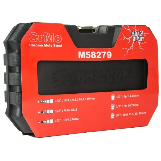 Nástrčné kľúče na brzdové strmene 1/2" 16 dielna sada M58279