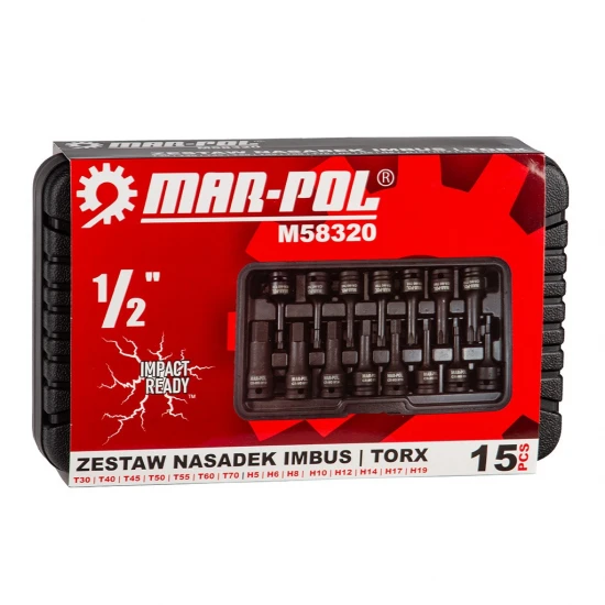 Kované nástrčné kľúče 1/2" torx T30-T70 imbus H5-H19 M58320