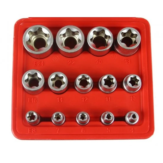 Nástrčné kľúče vnútorný torx E4-E24 14ks M66422