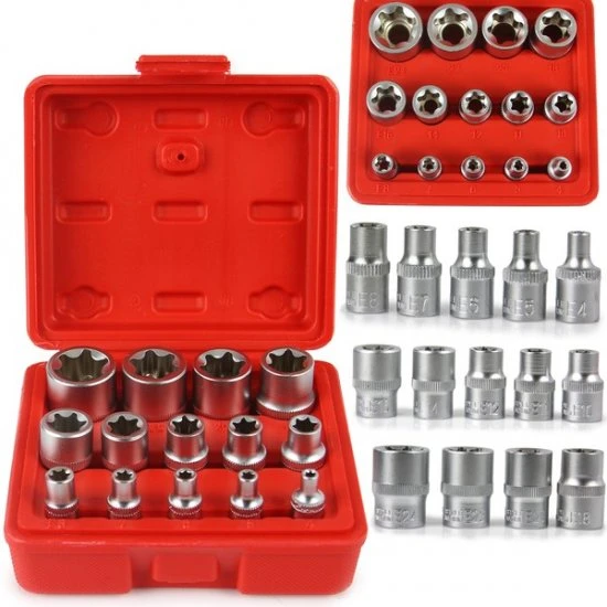 Nástrčné kľúče vnútorný torx E4-E24 14ks M66422