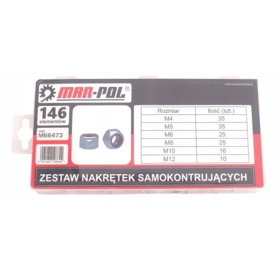Matice samozaisťovacie M4-M12 sada 146 dielna M66473
