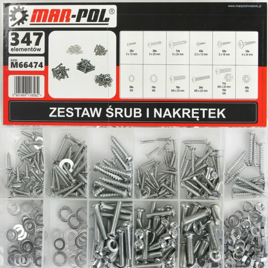 Sada skrutiek matíc a podložiek 347 dielna M66474