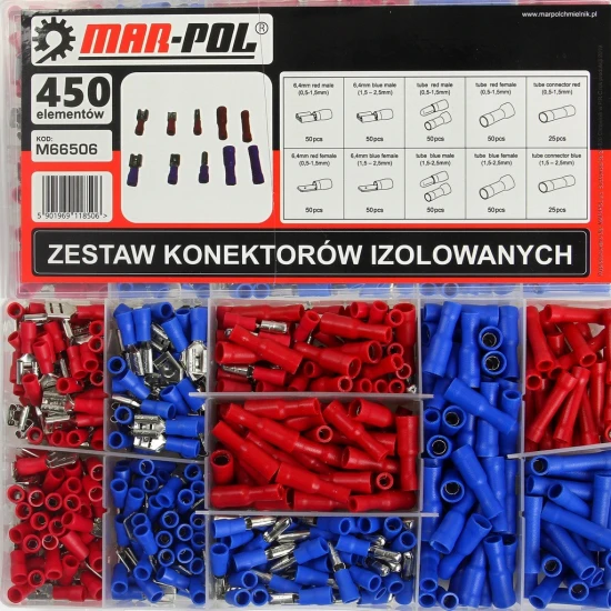 Izolované káblové konektory 450ks M66506