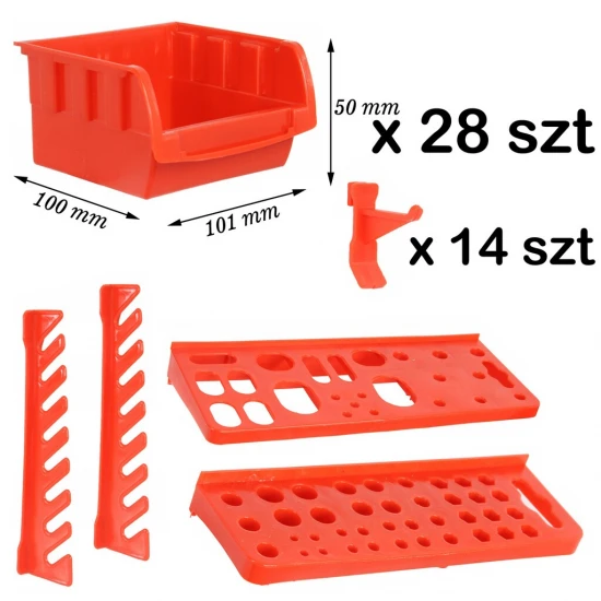 Nástenný organizér na náradie 95 x 54.5 cm 46 dielny M66630