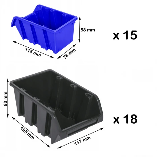 Nástenný organizér na náradie 115 x 78 cm 74 dielny M66631