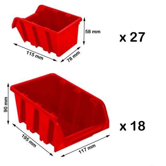 Nástenný organizér na náradie 230 x 78 cm 130 dielny M66632