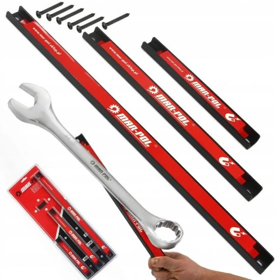 Magnetická lišta na náradie 3 ks 23- 37- 48 cm M66851