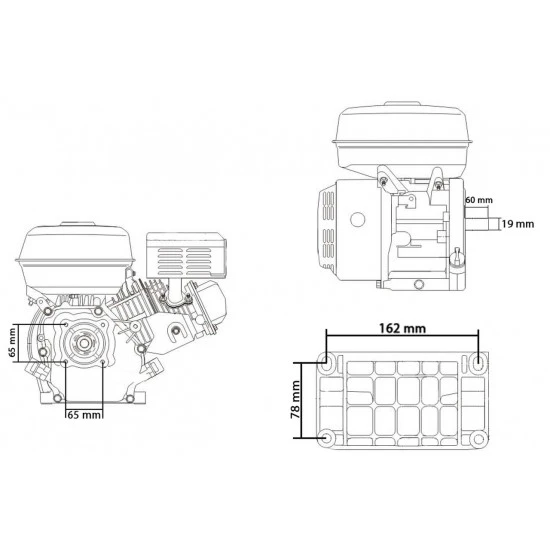 Benzínový motor 7.0 HP 3600 ot./min. hriadeľ 19mm M79895