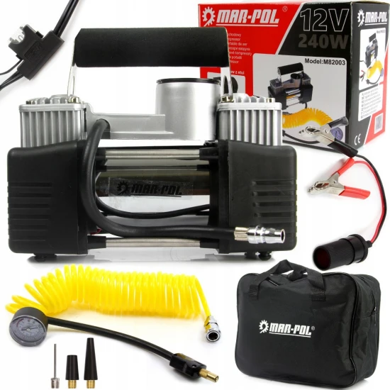Automobilový kompresor 2 piestový 12V 240W M82003