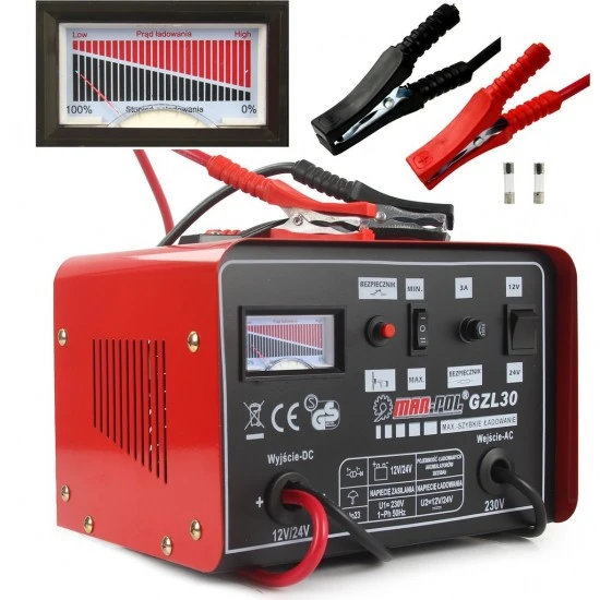 Nabíjačka autobatérií 12/24V autonabíjačka 30A M82506