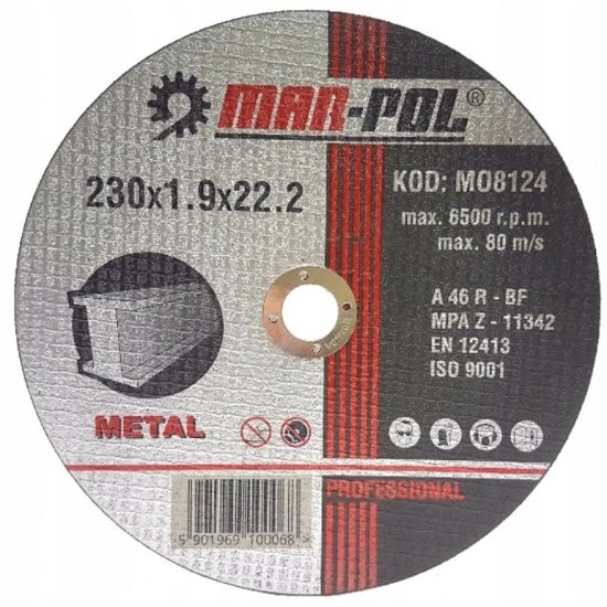 Rezný kotúč na kov 230 x 1.9 x 22.2 mm M08124
