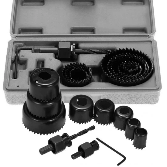 Vykružovacie vrtáky korunkové do dreva 19-64mm 11 dielna sada MF320011