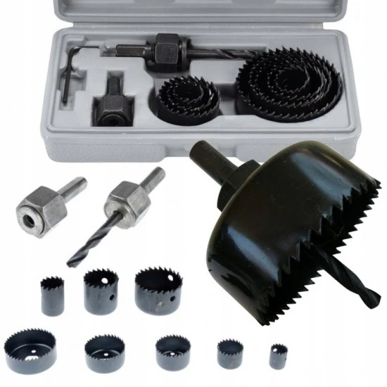 Vykružovacie vrtáky korunkové do dreva 19-64mm 11 dielna sada MF320011
