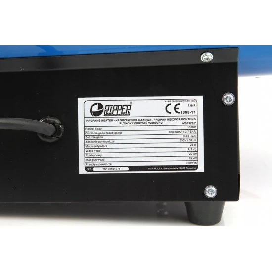 Plynový ohrievač vzduchu agregát 20 kW M80925R