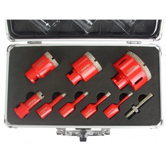 Diamantové vrtáky M14 do dlažby 6-68 mm 8 dielna sada M22594