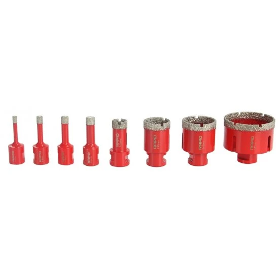 Diamantové vrtáky M14 do dlažby 6-68 mm 8 dielna sada M22594