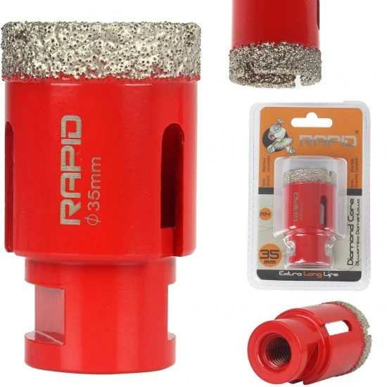 Diamantový vykružovák vrták M14 do dlažby priemer 35 mm M22766