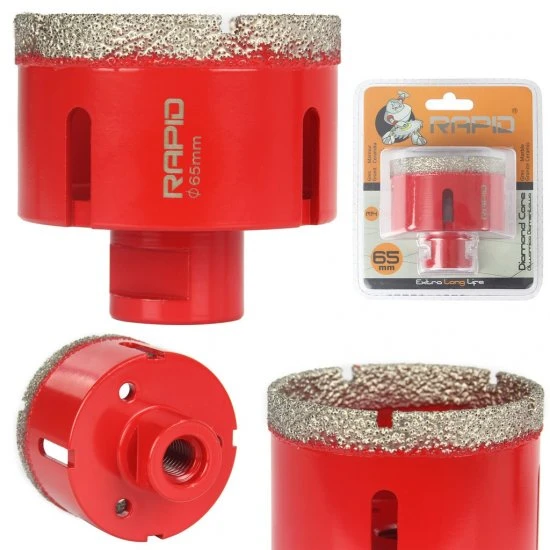 Diamantový vykružovák vrták M14 do dlažby priemer 65 mm M22776