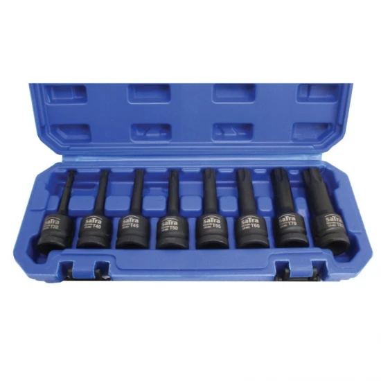Sada kovaných 1/2" nádstavcov torx T30-T80 8 dielna S-1MTORX8